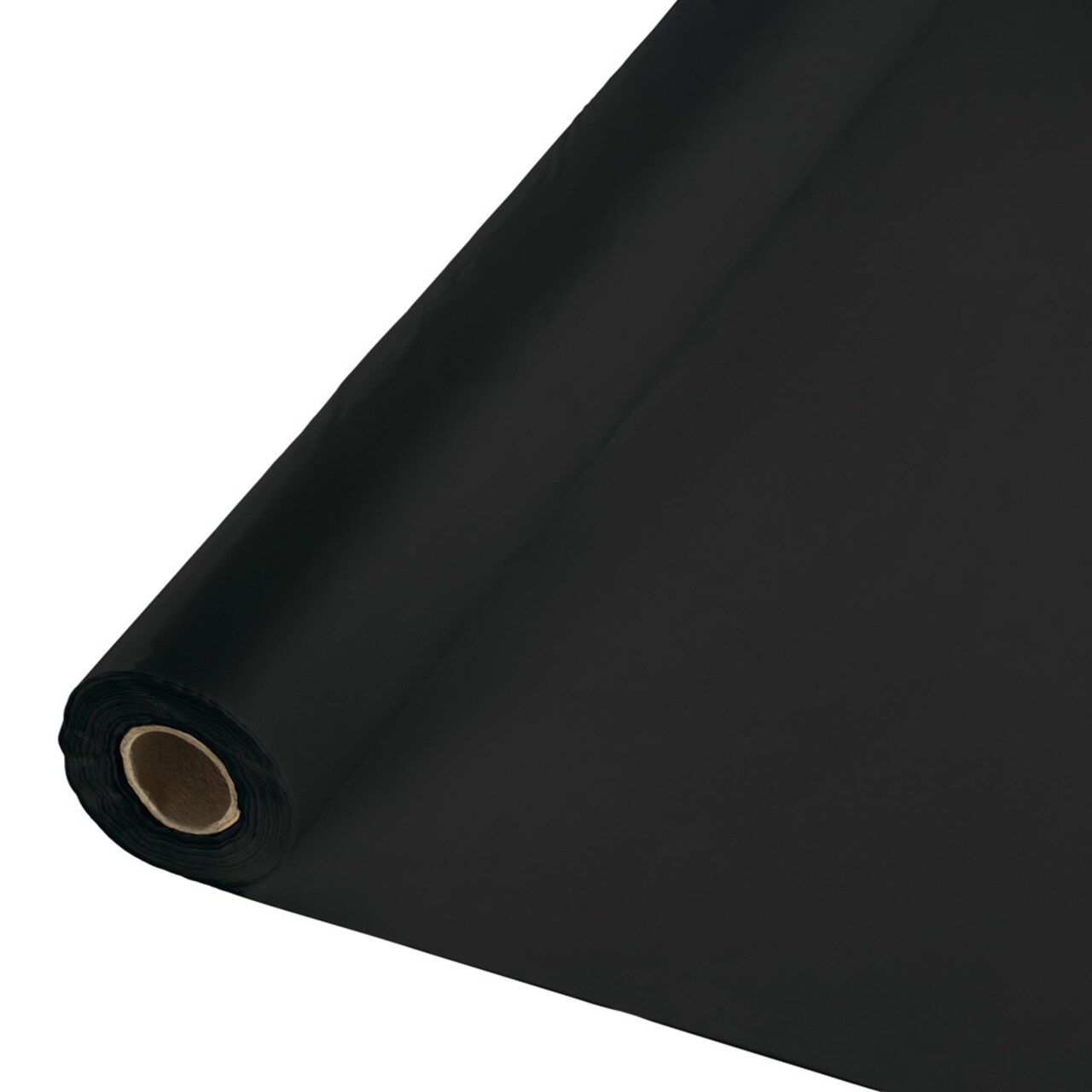 Party Central Disposable Banquet Party Table Cloth Roll - 100' - Jet Black - Pack of 6